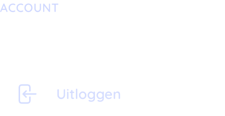 Zijbalk met het Account-menu onderaan